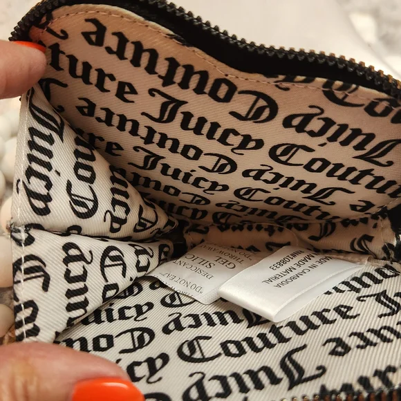 Juicy Couture Gothic Rose Clutch Black and Pink - Picture 2 of 4